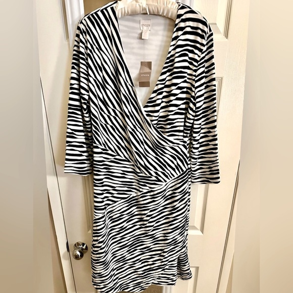 Chico's Dresses & Skirts - ✨NWT Chico’s Zebra Dress Stretchy M✨
